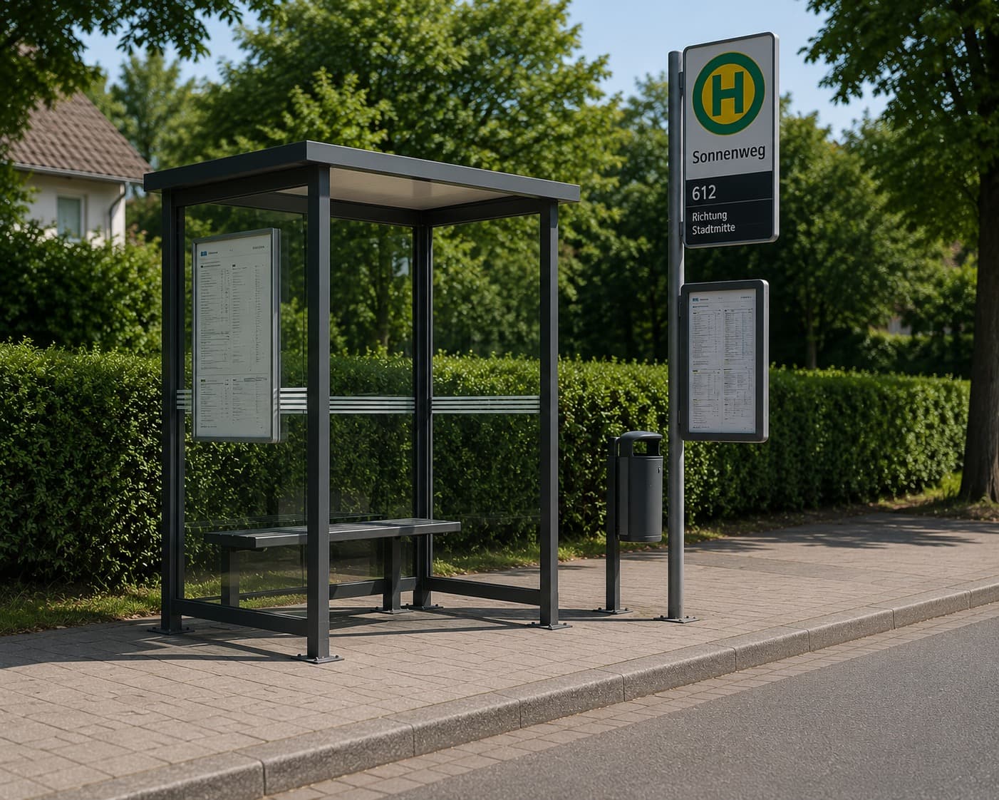 Buswarte-Häuschen Ziegelmatten